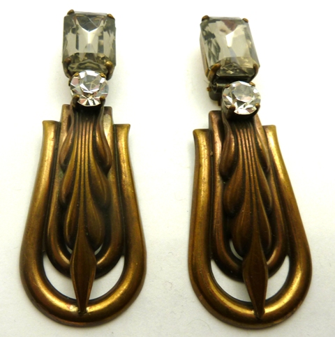 Ermani Bulatti bronze clips earrings