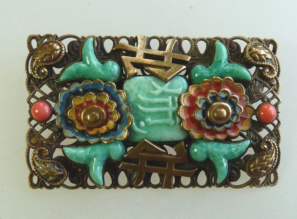 czech oriental style brooch