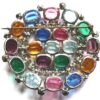CZECH. VINTAGE COLOURED GLASS STONES BROOCH - Image 3