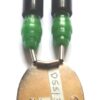 ART DECO NECKLACE - GREEN GALALITH & CHROME - Image 3