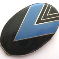 Art Deco compact blue black