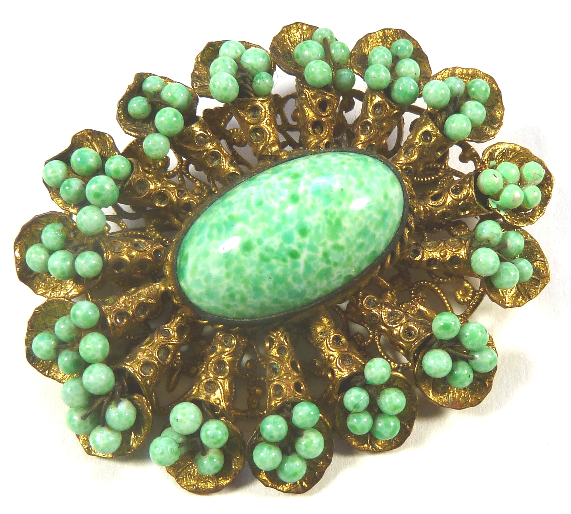 ANTIQUE VINTAGE BROOCH MADE IN CZECHOSLOVAKIA about 100 years