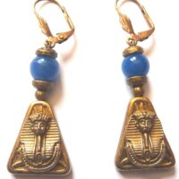 Egyptian Revival style pharaoh earrings