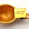 LANVIN GOLD TONE LAPEL PIN WITH BLACK GLASS STONES - Image 4