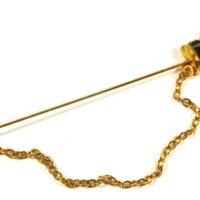 Lanvin gilt lapel pin