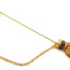 Lanvin gilt lapel pin