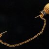Lanvin gilt lapel pin