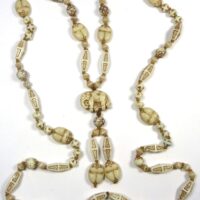 Neiger white Egyptian Revival necklace
