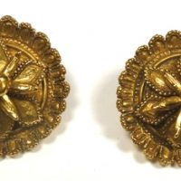 Scherrer gilt clip earrings