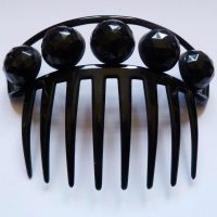 black celluloid haircomb