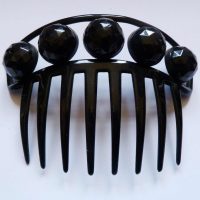 black celluloid haircomb