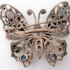 A VINTAGE CZECH. BUTTERFLY BROOCH WITH COLOURED GLASS STONES - Image 2
