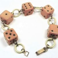 Deco bakelite dice bracelet