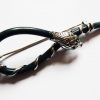 Horner snake brooch navy