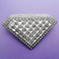 Triangular diamante dress clip