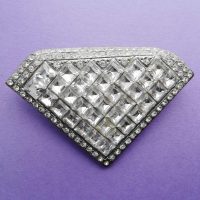 Triangular diamante dress clip