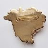 Trifari TM gold tone large brooch back