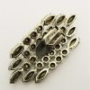 large diamante vintage dress clip back