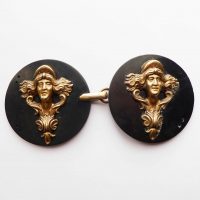 Art Nouveau faces buckle l