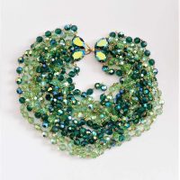 multistrand green beads necklace