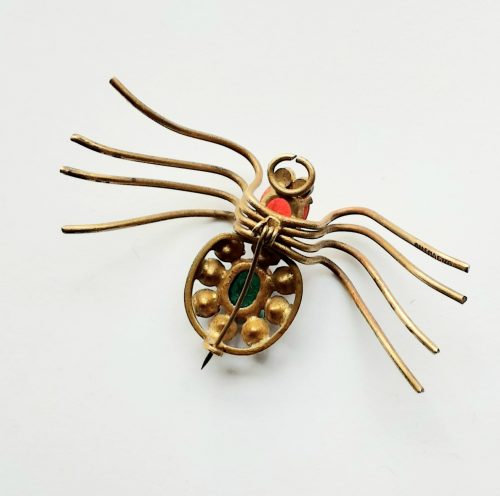 Czech spider brooch back