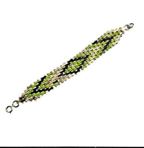 Bengel green black brickwork bracelet