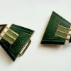 Deco enamel buckle front open