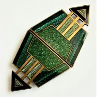 Deco enamel buckle front