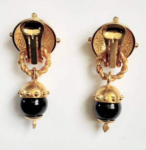 Leslie Block clip earrings back