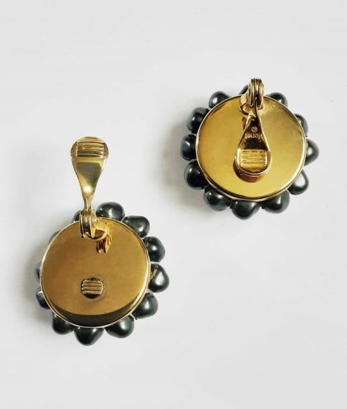 Monet pearls clip earrings backs