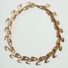 matt gold tone necklace | shaped links