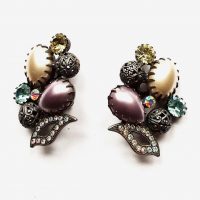 Askew vintage clip earrings