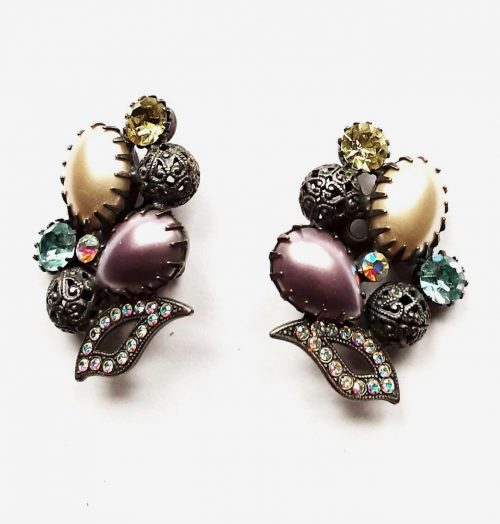 Askew vintage clip earrings