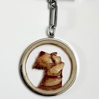celluloid terrier dog brooch vintage