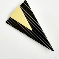 triangle brooch striped