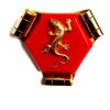 Painleve red salamander brooch