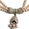 pearl diamante necklace hanging piece