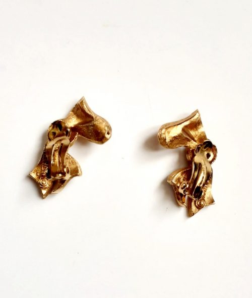 Panetta Gold Tone clip errings