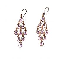 mauve drops earrings